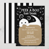 Bekijk een BOO Ghost Halloween Baby shower Kaart (Voorkant / Achterkant)