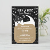 Bekijk een BOO Ghost Witch Halloween Baby shower Kaart (Staand voorkant)