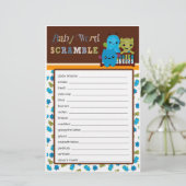 Bekijk een Boo Monsters Baby shower Word Scramble (Staand voorkant)