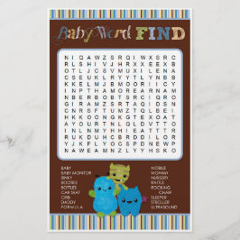 Bekijk een Boo Monsters Baby shower Word Zoeken