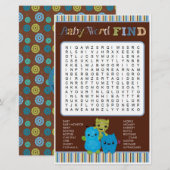 Bekijk een Boo Monsters Baby shower Word Zoeken (Voorkant / Achterkant)