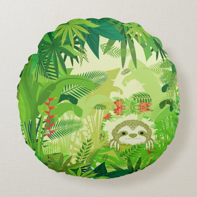 Bekijk een Boo-Oerwoud sleuf Rond Kussen (Voorkant)