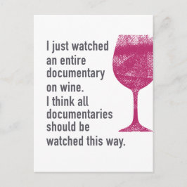 Bekijk een documentaire over wijn ... De enige weg Briefkaart