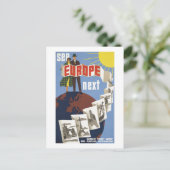 Bekijk Europa op volgende reis Briefkaart (Staand voorkant)
