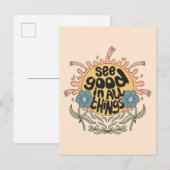 Bekijk goed in alle dingen Hippie Graphic Briefkaart (Voorkant / Achterkant)