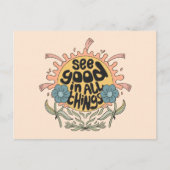 Bekijk goed in alle dingen Hippie Graphic Briefkaart (Voorkant)