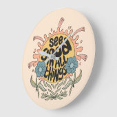 Bekijk goed in alle dingen Hippie Graphic Grote Klok (Hoek)