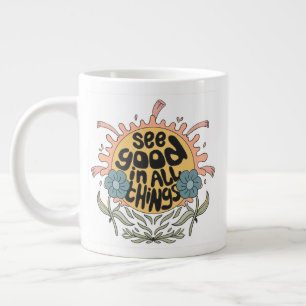 Bekijk goed in alle dingen Hippie Graphic Grote Koffiekop