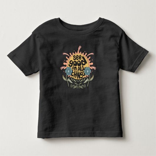 Bekijk goed in alle dingen Hippie Graphic Kinder Shirts (Voorkant)