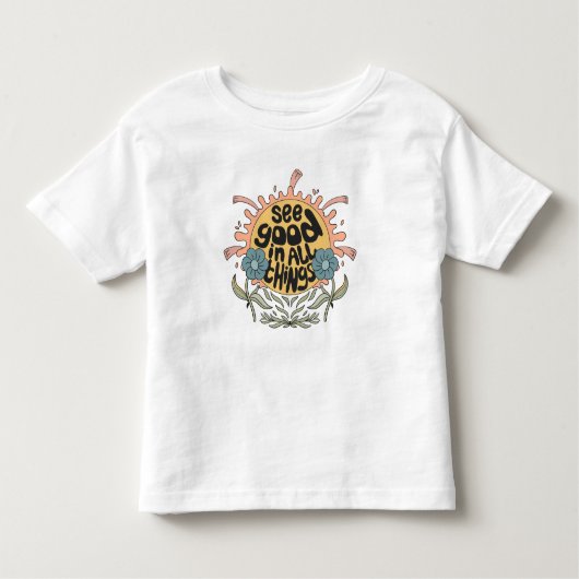 Bekijk goed in alle dingen Hippie Graphic Kinder Shirts (Voorkant)