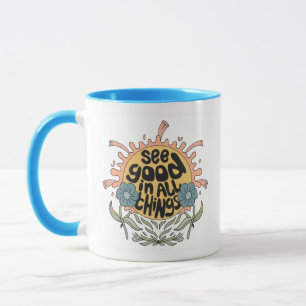 Bekijk goed in alle dingen Hippie Graphic Mok