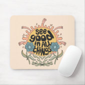 Bekijk goed in alle dingen Hippie Graphic Muismat (Met muis)