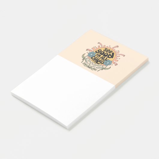 Bekijk goed in alle dingen Hippie Graphic Post-it® Notes (Schuin)