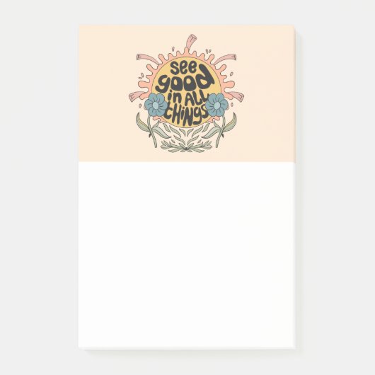 Bekijk goed in alle dingen Hippie Graphic Post-it® Notes (Voorkant)