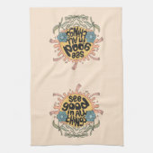 Bekijk goed in alle dingen Hippie Graphic Theedoek (Verticaal)