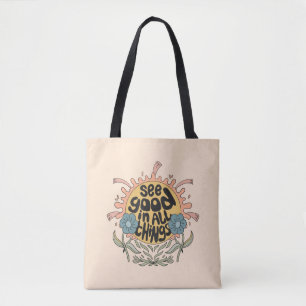 Bekijk goed in alle dingen Hippie Graphic Tote Bag