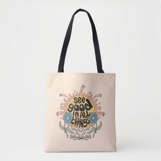 Bekijk goed in alle dingen Hippie Graphic Tote Bag (Voorkant)