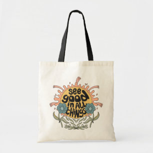 Bekijk goed in alle dingen Hippie Graphic Tote Bag