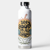Bekijk goed in alle dingen Hippie Graphic Waterfles (Links)