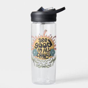Bekijk goed in alle dingen Hippie Graphic Waterfles