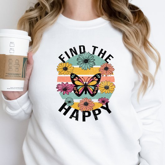 Bekijk Happy Graphic Sweatshirt voor vrouwen 