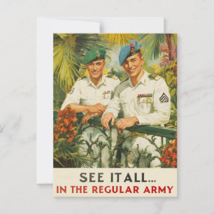 Bekijk het allemaal in de reguliere Army  Recruitm Briefkaart