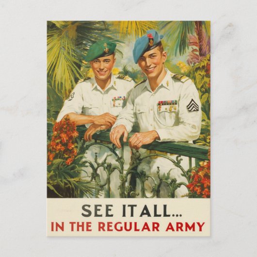 Bekijk het allemaal in de reguliere Army  Recruitm Briefkaart (Voorkant)