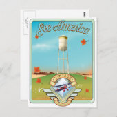 Bekijk het Amerikaanse  poster van 50-stijl Briefkaart (Voorkant / Achterkant)