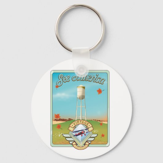 Bekijk het Amerikaanse  poster van 50-stijl Sleutelhanger (Voorkant)