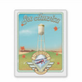 Bekijk het Amerikaanse poster van 50-stijl Sticker (Voorkant)