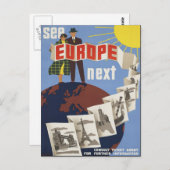 Bekijk het Briefkaart van het Europa Vintage Trave (Voorkant / Achterkant)