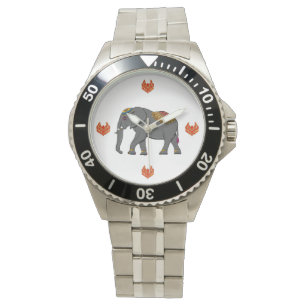 Bekijk het horloge van de olifant Thaise stijl.