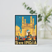 Bekijk het Indiase vintage-reizen Briefkaart (Staand voorkant)