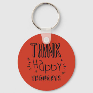 Bekijk het Inspirerend Happy Thoughts Sleutelhanger