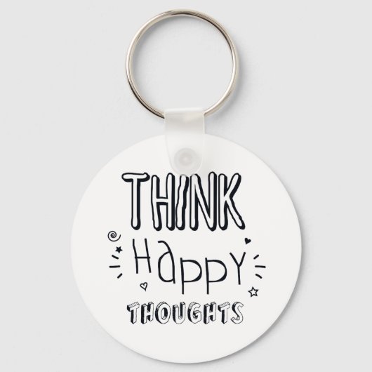 Bekijk het Inspirerend Happy Thoughts Sleutelhanger (Voorkant)