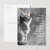 Bekijk het leven in het Motivatie prijsopgave voor Briefkaart (Voorkant / Achterkant)