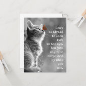 Bekijk het leven in het Motivatie prijsopgave voor Kaart (Voorkant / Achterkant in situ)