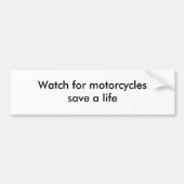 Bekijk het leven van de motorrijder bumpersticker (Voorkant)