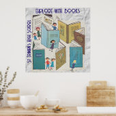 Bekijk het opnieuw met BOEKEN. bewerkbare tekst. Poster (Keuken)