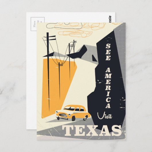 Bekijk het poster van het traditionele reizen van  briefkaart (Voorkant / Achterkant)