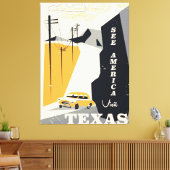 Bekijk het poster van het traditionele reizen van  canvas afdruk (Insitu (Woonkamer))