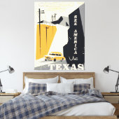 Bekijk het poster van het traditionele reizen van  canvas afdruk (Insitu (Slaapkamer))