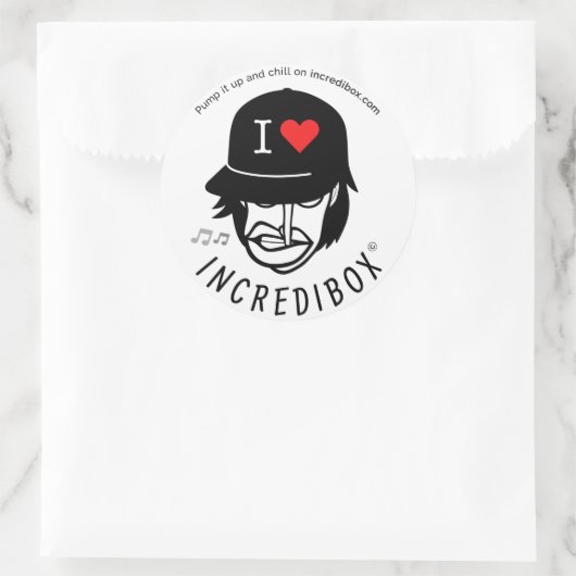 BEKIJK HET RONDE STICKER (Tas)