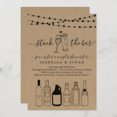 Bekijk het Verloving van de Bar Couple Shower Kaart (Voorkant / Achterkant)