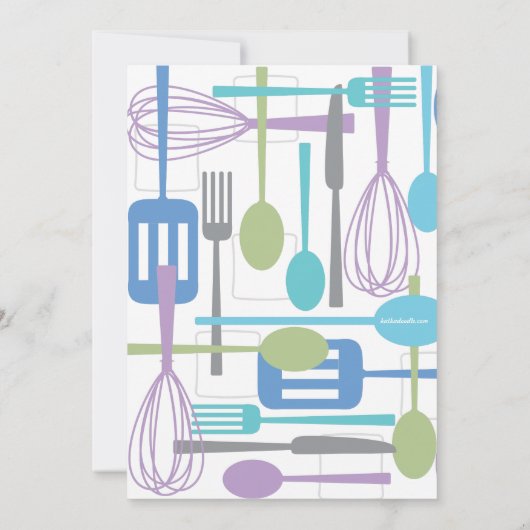 Bekijk het Vrijgezellenfeest Keukenretro Kaart (Achterkant)