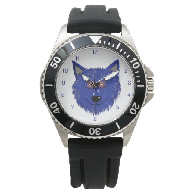Bekijk het Wolf Brand Blue Wolf Sports Watch Horloge (Voorkant)