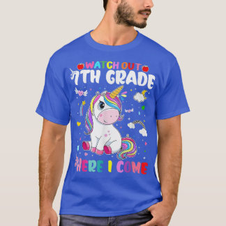 Bekijk hier de 7de graad ik kom Unicorn terug naar T-shirt