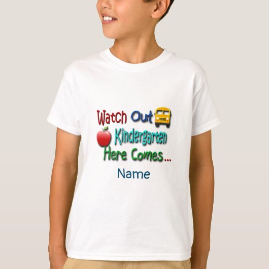 Bekijk hier de Kindergarten op persoonlijke titel T-shirt (Voorkant)