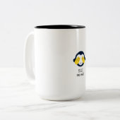 Bekijk hier geen zwarte aap tweekleurige koffiemok (Voorkant links)