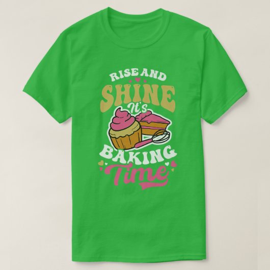 Bekijk hoe het is met de Baking Time Design Baking T-shirt (Design voorkant)